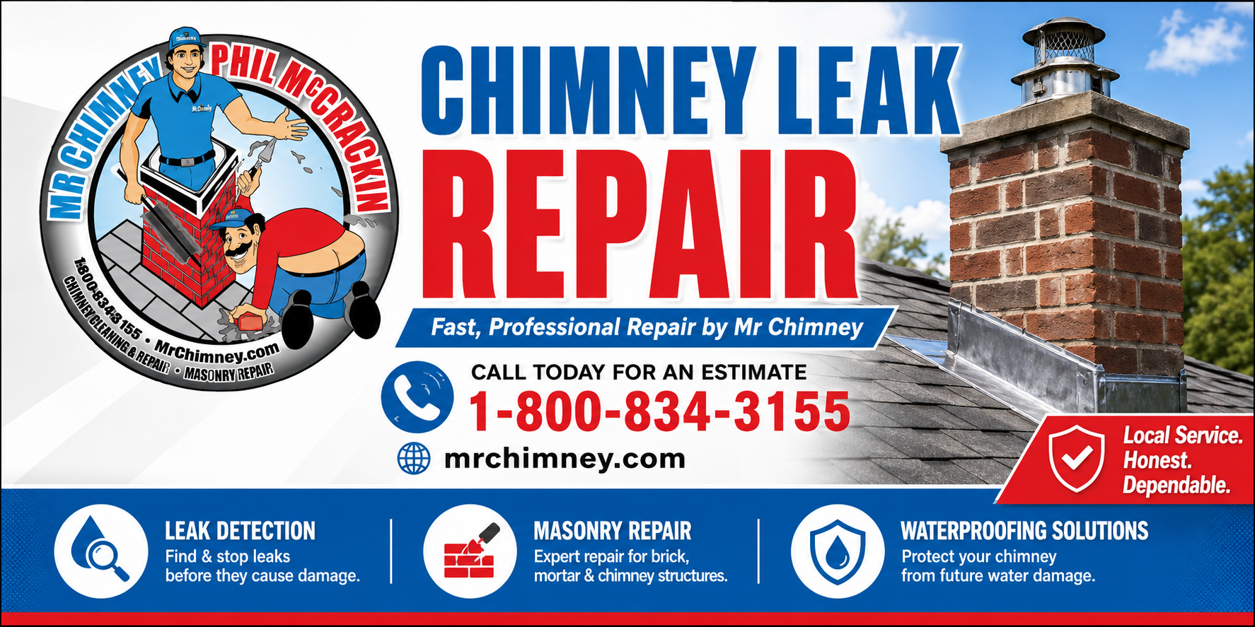 Chimney leak repair Greenwich CT