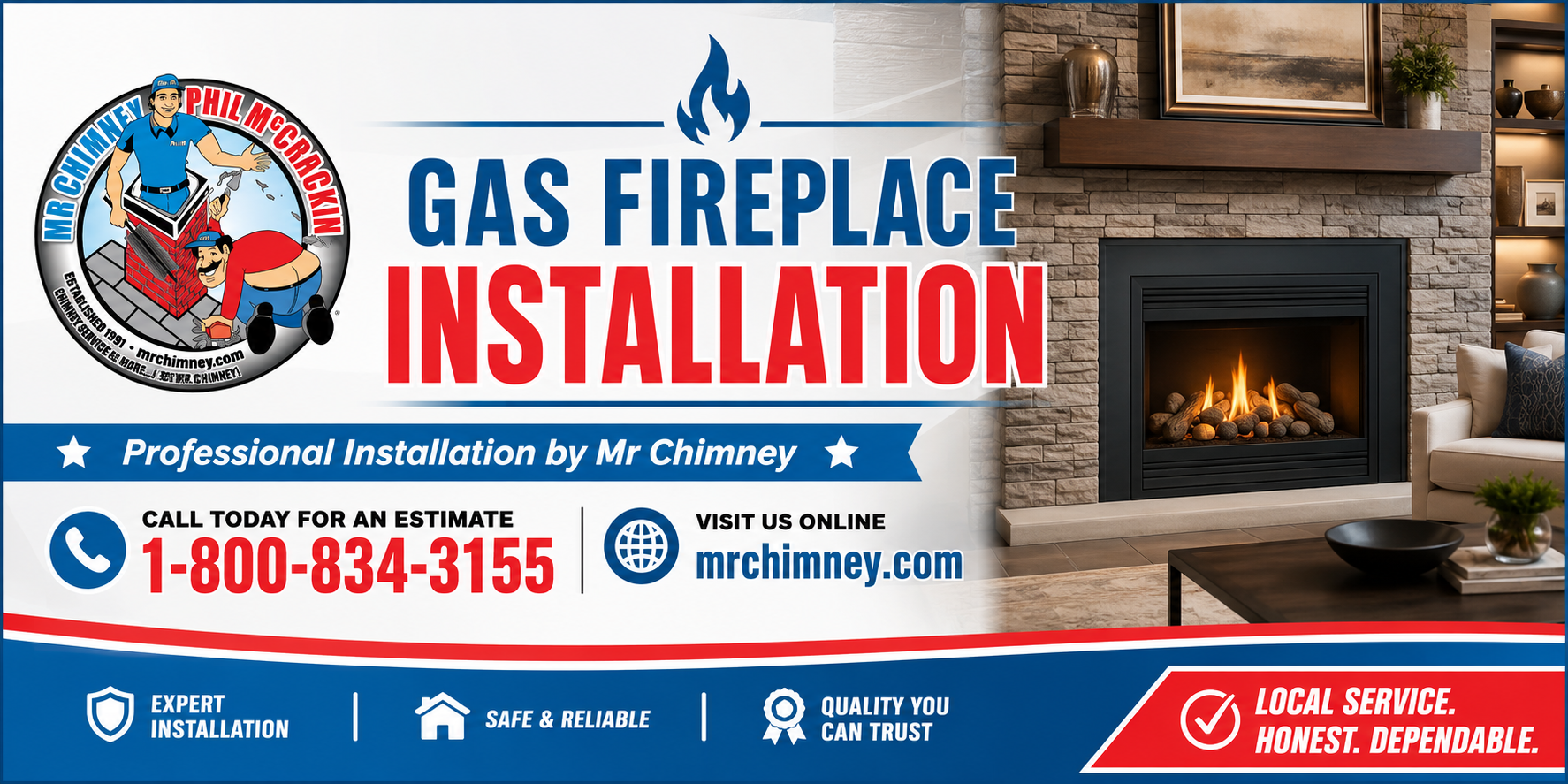 Gas Fireplace Installation | Putnam Gas Fireplace Installers