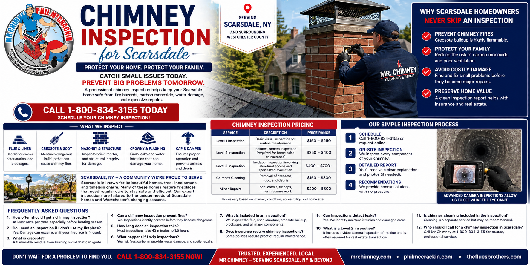 Chimney Inspection in Scarsdale, NY 